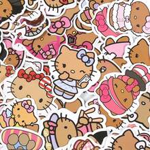 Sega 60 buah Stiker Hello Kitty Cokelat Lembut dan Lucu + Stiker Kartun Lucu untuk Pesta Anak-anak/Dekorasi Alat Tulis Siswa - MultiWarna - View 4