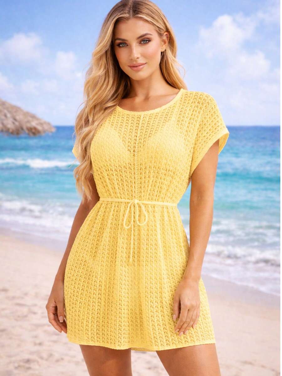 Women Cover Ups - Màu vàng - Xem 1