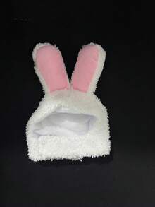 Adorable Pet Costume Accessories, Soft White Bunny Ears With Pink Accents, Suitable For Cats And Small Animals, Rabbit Hat, Spring Pet Fashion, Comfortable Pet Clothing - Multicolor - View 13