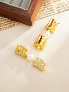 Bộ 2 đôi bông tai đính hạt CCB hình học bất đối xứng phong cách Bohemian Retro dành cho nữ, sang trọng, thanh lịch, thích hợp cho tiệc tùng, thường ngày, đi nghỉ mát, đám cưới, lễ hội, sinh nhật. Món quà trang sức đa năng dành cho phái nữ. - bông tai - Xem 6