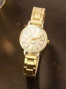 Bộ 2 món, đồng hồ và vòng tay bằng thép khắc kiểu La Mã, quà tặng Ngày của Mẹ cho mẹ. - Nhiều màu - Xem 3