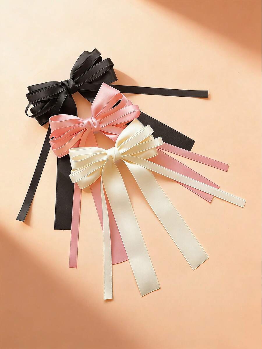 1 pieza Clip de pelo con lazo dulce y lindo para niñas, adecuado para uso diario - Multicolor - Ver 1