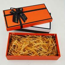 Hộp quà tặng Ngày Valentine (1 hộp), ví nam, hộp đựng cà vạt, quà tặng sáng tạo cho Ngày của Mẹ, khăn lụa, nước hoa, son môi. - màu cam - Xem 1