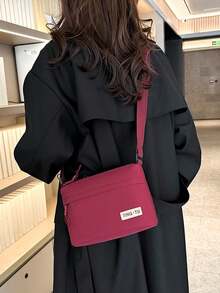2026 minimalistische einfarbige Damen Kleine Quadratische Tasche, Mehrkammer Casual Tragbare Umhängetasche, Mode vielseitige Damen Schultertasche, geeignet für täglichen Pendlerverkehr, Einkaufen, Münzen & Handy Aufbewahrung, praktisches Geschenk für Mutter und Freunde - Verschiedenfarbig - Übersicht 10