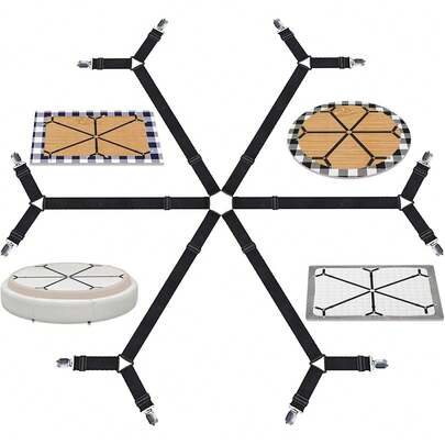 Sheet Fasteners Keepers-Adjustable Elastic Bed Sheet Holder Straps For Full,Queen,King Twin Bed,6 Way Cross Sheet Clips Suspenders Band,Fitted Round And Square Mattresses