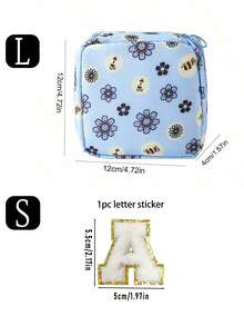 Large Capacity Sanitary Pad Storage Bag, Tampon Storage Bag, Square Sanitary Pad Storage Bag, Cartoon Pattern Storage Bag, Portable Menstrual Products Set, Women Sanitary Products Bag - Multicolor - View 4