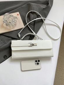 Fashionable Clasp Small Square Bag, New Handbag, Mini Mila Bag, High-End Niche Handbag & Shoulder Bag - Beige - View 7