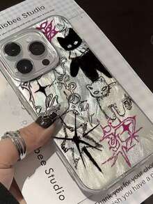 Ốp điện thoại hình mèo dễ thương, tương thích với iPhone 17/16/15/14/13/12/11 Pro Max Plus, họa tiết trừu tượng Y2K, ốp bảo vệ mềm mại. - lạc đà - Xem 5