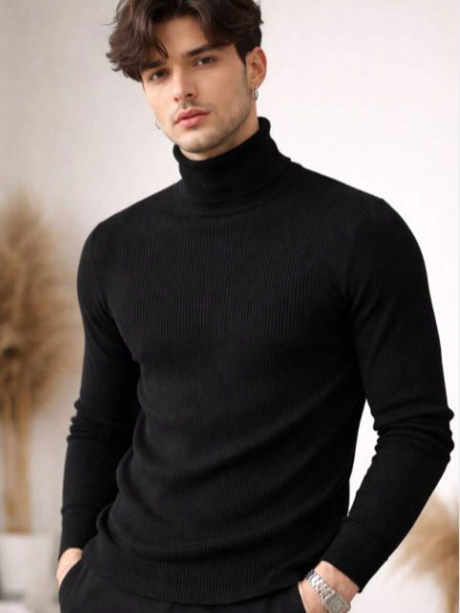 Men Sweaters - 黑色 - 查看 1