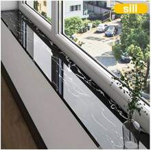 高端壁纸，加厚奢华大理石自粘踢脚线贴纸，5.0米长 x 10.01厘米宽，易撕易贴，防水，适用于装饰客厅、卧室角落、自粘墙边、家居装饰墙贴。 - 白色和灰色 - 查看 7