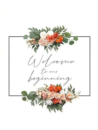 Bộ 2 khung vòm bóng bay màu nâu đậm, trang trí hoa giả phong cách mộc mạc, vòng hoa lá xanh, hoa hồng và hoa mẫu đơn, trang trí nhà cửa, trang trí kỷ niệm, trang trí tiệc sinh nhật, trang trí lễ tốt nghiệp, trang trí khai trương, bộ quà tặng cô dâu, trang trí đám cưới ngoài trời.