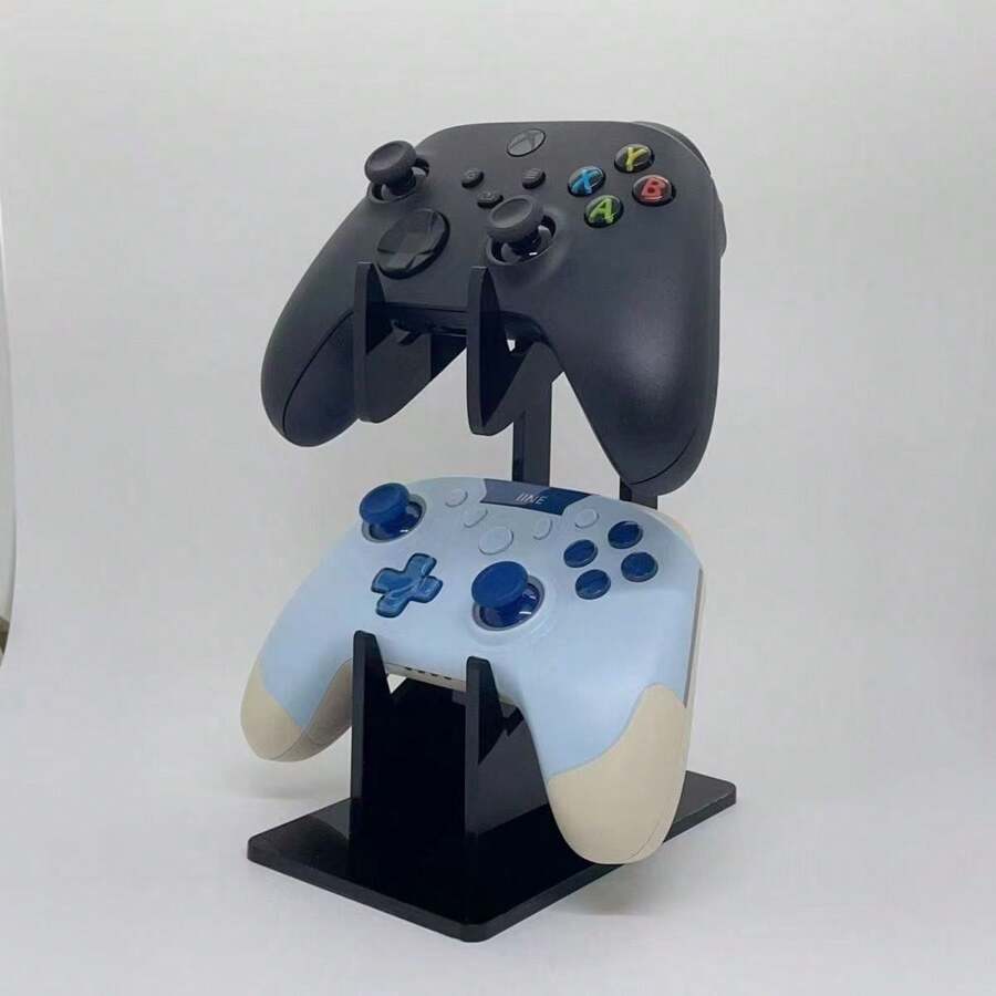 Game Controller Display Stand, Wireless Desktop Headphone Hanger Rack, Storage & Display Holder - Black - View 1