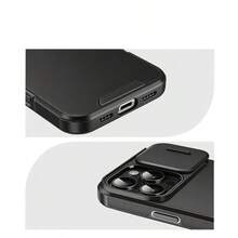 Apple 16 Pro Max Pathfinder Phone Case, Apple 15 Pro Military Sliding Window, Apple 14 Anti-Fall Protective Cover - Black - View 3