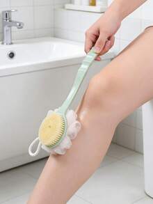 Bàn chải tắm cán dài hai mặt, bông tắm xơ mướp, bàn chải chà lưng khi tắm, bàn chải tắm lông mềm. - nhiều màu - Xem 7