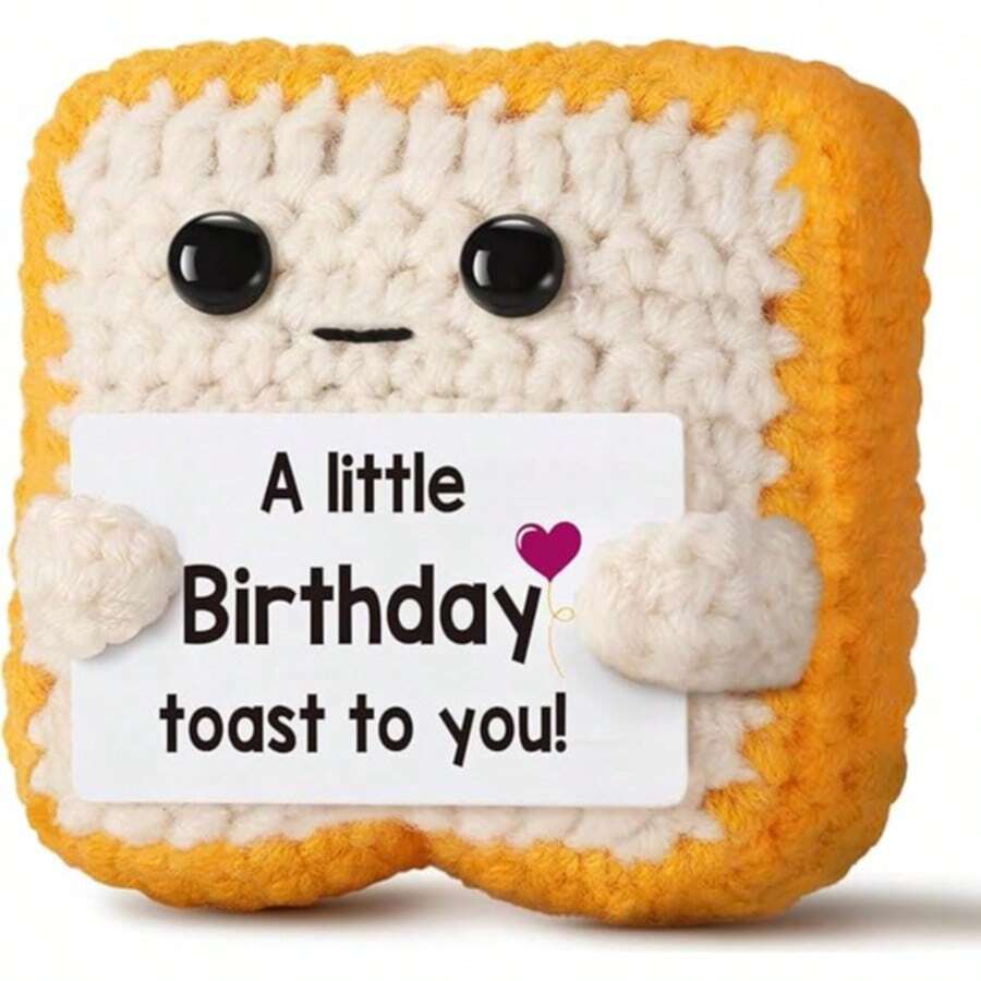1pc Hand-Made Crocheted Toast A Card Dolls, Carefully Woven Every Detail, Soft And Cute, And Added Warmth And Beauty To Life. - Multicolor - View 1