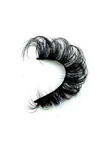 7 Cặp/Gói Mi giả DD Curled Russian, dày và cong, mềm mại, mi giả 3D tổng hợp giả lông chồn cho hiệu ứng trang điểm mắt mèo, dải mi giả 8D mỏng và dày giúp nâng và kéo dài mắt. - màu đen - Xem 2