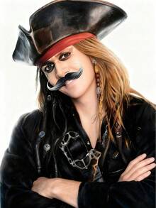 Bộ râu giả kiểu retro unisex, dạng móc cong, thích hợp cho lễ hội Halloween, các bữa tiệc theo chủ đề phù thủy và các bữa tiệc râu. - màu đen - Xem 2