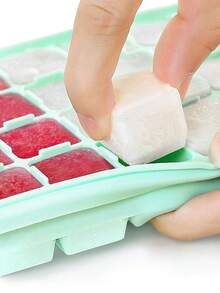 24-Cavity Silicone Tray, Maker Mold, Freeze Trays With Lid, Square Mold For Home Use - Multicolor - View 8