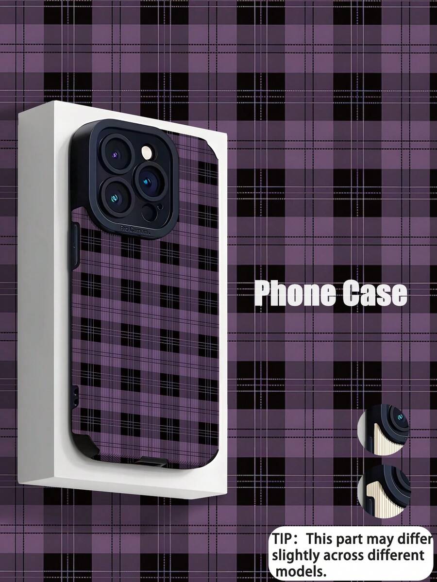 1 chiếc ốp lưng điện thoại giả da cao cấp, họa tiết sọc dọc đen tím tối giản, chống sốc và chống bám vân tay, thích hợp làm quà tặng sinh nhật/ngày lễ cho bạn bè, gia đình, người yêu, tương thích với iPhone và các dòng điện thoại khác. - Nhiều màu - Xem 1