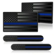 3D Ml Amen Flag Decal Black USA Flag  Sticker  Car Truck SUV Motorcycle Pattic Car Badges Bumper Ow Fender Accessories Black Blue - Black Blue - View 8