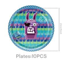 Bộ 67 đĩa và khăn ăn dùng một lần chủ đề trò chơi điện tử, đồ dùng cho tiệc tùng, thích hợp cho các buổi dã ngoại, sử dụng một lần. - Nhiều màu - Xem 9
