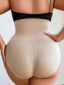 1 pezzo Mutandine modellanti vita alta taglie forti con effetto sollevamento glutei, forte controllo addominale & sollevamento glutei, modellazione corporea 3D; fascia vita senza cuciture, design glutei a pesca, adatto per fitness modellante, recupero post-parto & uso quotidiano - Albicocca - Visualizzare 7