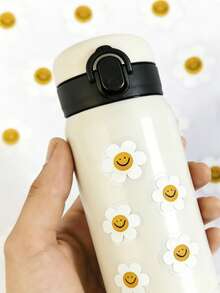 24/48pcs Smile Little Daisy Stickers 1" Small Flower Stickers To Decorate Your Phone, Water Bottle, Laptop...CLEAR Stickers Daisy Sticker Pack - Smile Daisy - View 3