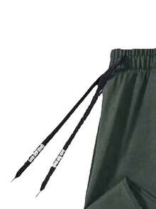 2 buc pantaloni sport respirabili ușori cu talie elastică și șnur pentru bărbați - Multicolor - Vizualizare 6