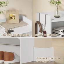 Shoe Cabinet Organizer With 2 Flip Drawers,Freestanding Shoe Rack Cabinet, Shoe Cabinet Storage For Entryway, Foyer, Hallway, White, 31.5" W - View 7