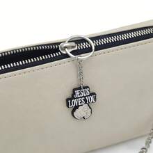 GCYCHENG 15 piezas Llavero con colgante de frase de Jesús en dibujos animados, colgante con forma de colores variados, llavero de goma suave, soporte creativo para llave de mochila - Multicolor - Ver 5