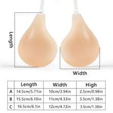 Women's Strapless Adhesive Bra, Invisible Seamless Push-Up Bra With Transparent Halter - Multicolor - View 6