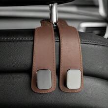 Móc tựa đầu xe hơi chất lượng cao SEAMETAL, móc ghế sau bọc da lộn cao cấp, móc đôi, móc hợp kim chịu lực 20KG, phù hợp với mọi loại xe. - A - Xem 12