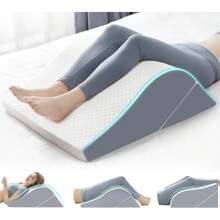 2PCS Almohadas en cuña para elevar piernas Ideales para Dormir Post cirugía de Rodilla hinchazón y circulación. Espuma Ajustable 3 en 1 - Conjunto de 2 piezas blanco - Ver 5