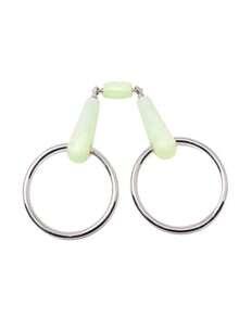 1pc Stainless Steel Apple Flavored Horse Bit, Rubber Coated Stainless Steel Apple Flavored Horse Snaffle Bit, Horse Riding Equipment - Multicolor - View 3