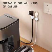 3 PCS Cable Straps Cord Organizer For USB Cables, Home Appliances, Earphones | Reusable Cable Management Solution | Ideal For Home, Office, Kitchen, And School White - White - View 5