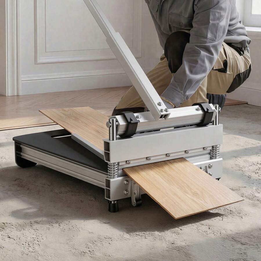 13 Inch Vinyl Floor Cutter, 12mm Thick Laminate Flooring Cutter With 15°/30°/45° Adjustable Angle Settings, Flexible Wheels, Telescoping Handle, Certain Engineered Wood, LVT, VCT, SPC, LVP, WPC - 13 Inches 10~13mm - View 1