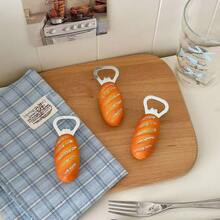 1pc Creative New Cute Bread Shaped Resin Fridge Magnet Bottle Opener - Multicolor - View 2