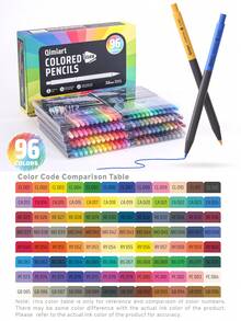Languo Juego de 12/96 lápices de colores con punta de 3.0mm, núcleo de grafito suave a base de aceite, suministros de arte para dibujar, bocetos y libros de colorear, para estudiantes y artistas - Conjuntos - Ver 8