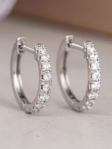 1 Đôi bông tai dáng dài đính đá Cubic Zirconia lãng mạn, được thiết kế dành cho nữ, thích hợp làm quà tặng đám cưới, lễ đính hôn, kỷ niệm, tiệc tùng, ngày Valentine, sinh nhật. - 1 # - Xem 3