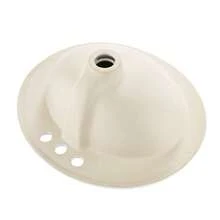 Halbeinbauwaschbecken Handwaschbecken 485 x 425 mm ovales Aufsatzwaschbecken mit Überlauf & 3 Wasserhahnlöchern, modernes Einbauwaschbecken für kleine Räume Küchen Badezimmer Weiß - 17*20 Zoll - Übersicht 8