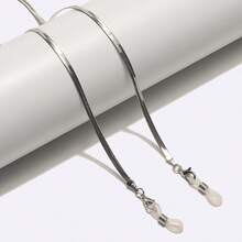 复古学院风派对眼镜面具链，适合假日情侣约会海滩礼物，浪漫扁平蛇形眼镜链 - 常規款 - 查看 2