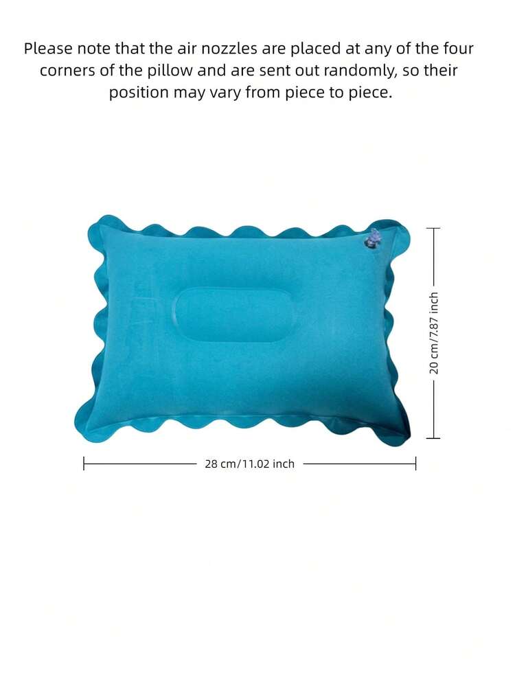 1 pieza Almohada pequeña inflable, Almohada de viaje portátil para el cuello + Almohada de apoyo para la siesta, Almohada de avión, Compacta y ligera, Plegable y fácil de guardar, Adecuada para viajar - Multicolor - Añade 27
