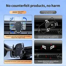 New Customized 360° Rotatable Car Phone Holder, One-Touch Air Vent Mount For Smartphone GPS - Multicolor - View 3