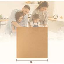 100张6英寸x6英寸未漂白烘焙纸，加厚预切烘焙纸方块，棕色不粘烤箱烹饪和食品包装衬垫，空气炸锅衬垫 - 查看 12