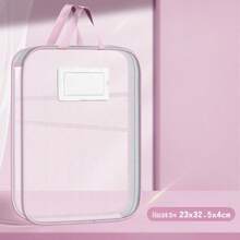 Must-Have For Students! A4 Subject Bag, 3-Layer Large Capacity Super Storage, Easy To Organize Exam Papers And Notes. L-Shaped Wide Opening, Convenient For Classroom Use. Transparent Mesh, Clear View For Study Room Organization. Subject Classification Organizer, Suitable For Exams And Daily Study, Say Goodbye To Messy Materials! - Multicolor - View 8