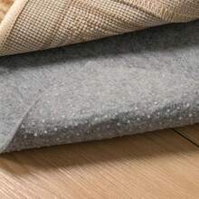 QJHOMO - Almohadilla antideslizante para alfombra de 2 x 4 pies acolchado para suelos de madera dura almohadillas para orejas de fieltro grueso para alfombras de área tapete antideslizante - Rectangular de 4 x 2 - Ver 1