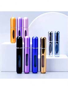 Bộ 10 chai xịt nước hoa mini 5ml có thể tái sử dụng, bình xịt nước hoa du lịch, nhiều màu sắc để lựa chọn, bộ 1/3/4/5 chai, hộp đựng nhỏ đựng nước hoa, túi đựng du lịch, thích hợp cho bãi biển, kỳ nghỉ hè, tựu trường và các dịp khác. - Nhiều màu - Xem 5