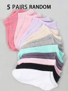 20双装女士夏季薄款休闲时尚浅口踝袜 - 彩色 - 查看 10