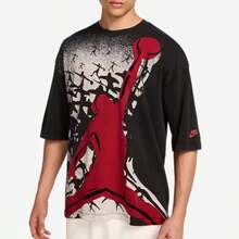 Nike Air Reflective T-Shirt Men's Black Gold HQ8982-010 - Đen và đỏ - Xem 3