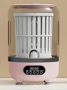Máy giặt sấy mini cầm tay sạc điện, thiết kế đèn LED xanh dương, có chức năng sấy xoay, 3 chế độ, thích hợp giặt đồ lót, tất vớ, v.v., dùng tại nhà, khi đi du lịch, cắm trại và ký túc xá. - Nhiều màu - Xem 11